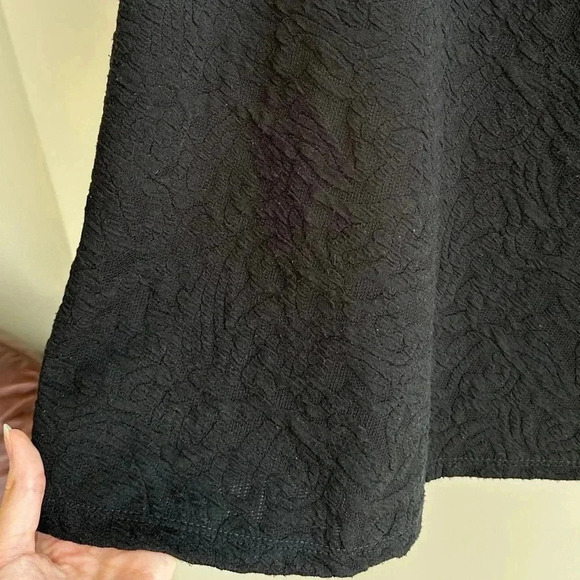 Blu Pepper Black Floral Textured Tank Dress, Swing Dress, Size Medium - Picture 7 of 16